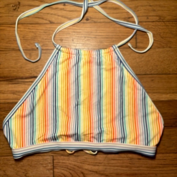 NWOT Marine Layer Rainbow Stripe Havana Swimsuit Top Size Small - Picture 2 of 7